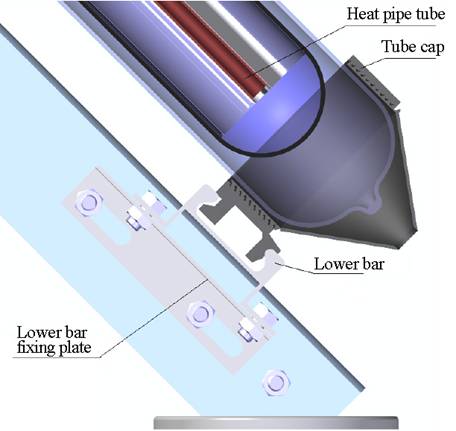 Instalación de tanque de agua y tubo de vacío de tubería de calor.